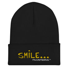 Load image into Gallery viewer, Smile - Cuffed Beanie w/ White Font
