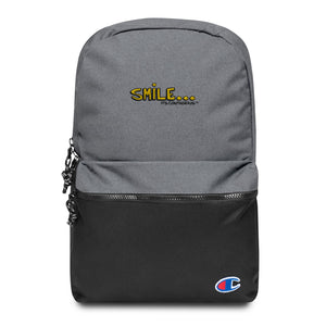 Smile - Embroidered Champion Backpack