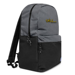 Smile - Embroidered Champion Backpack