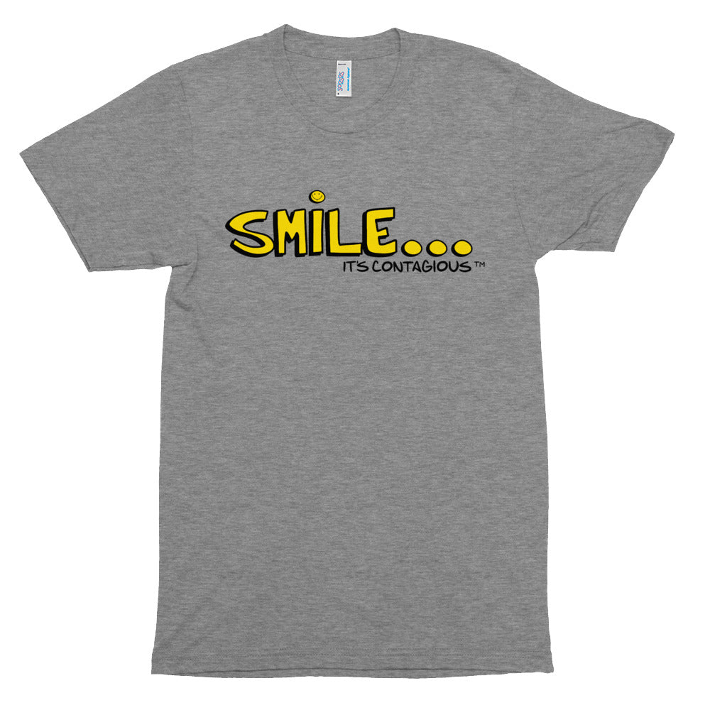 Smile - Grey Tri-Blend Track Shirt